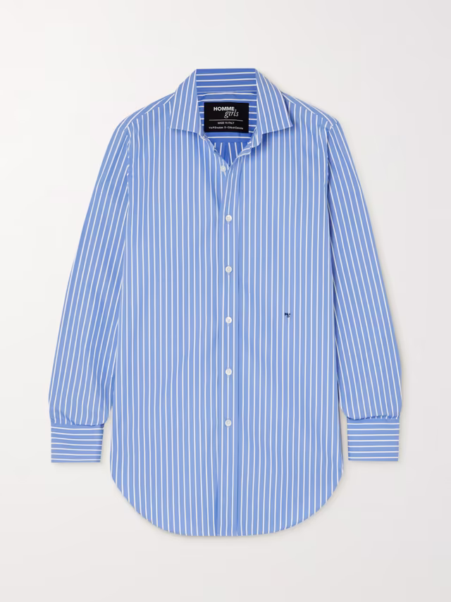Striped cotton-poplin shirt