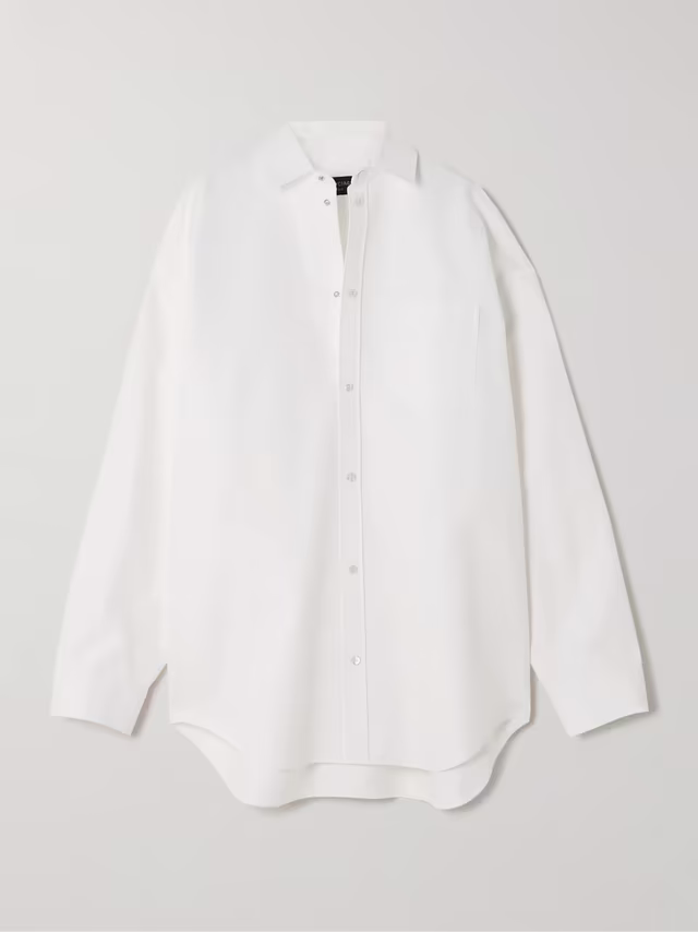 Oversized cotton-poplin shirt