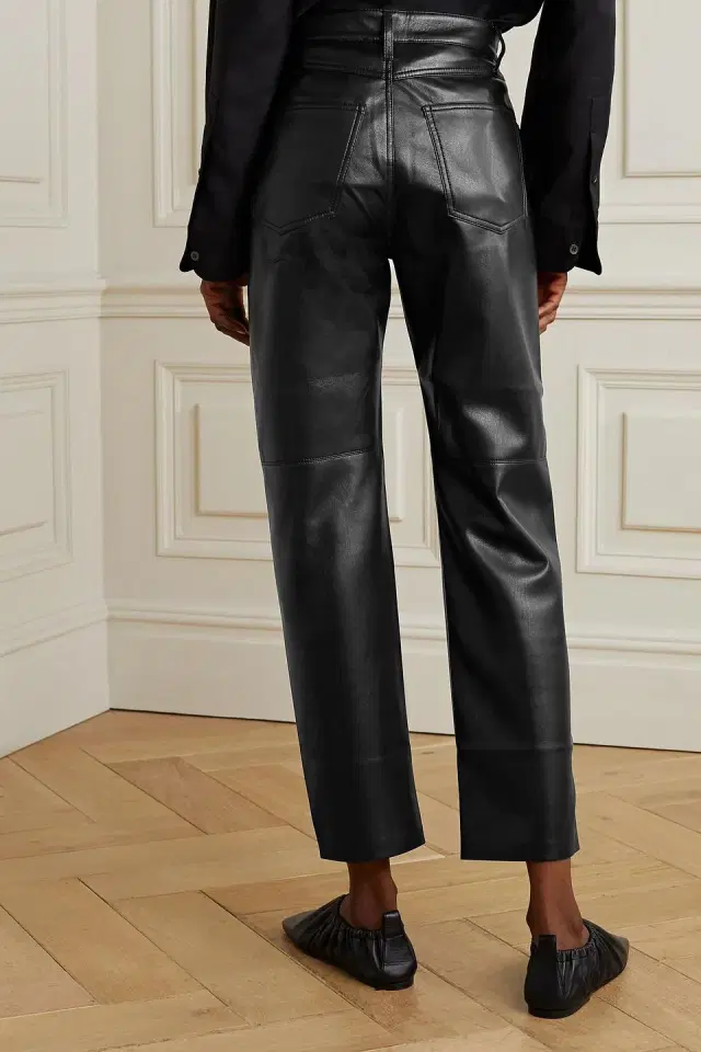 Alternative view of Black Vinni Vegan Leather Trousers