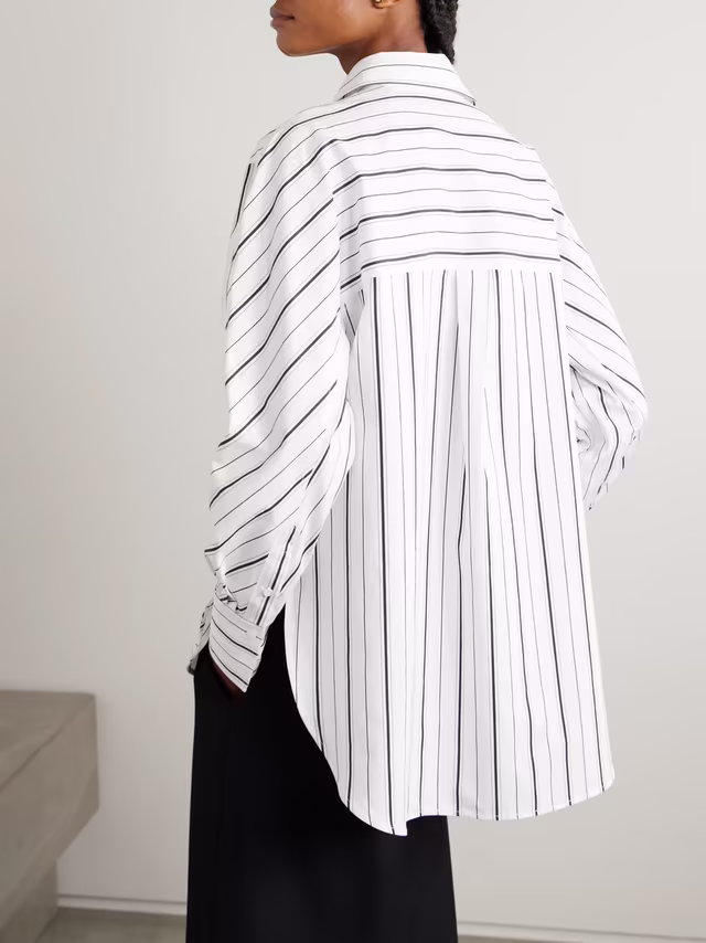 Alternative view of Striped cotton-poplin shirt