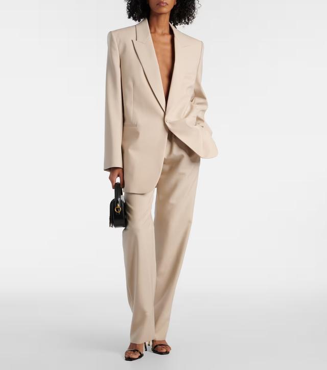 Alternative view of Pleated wool wide-leg pants