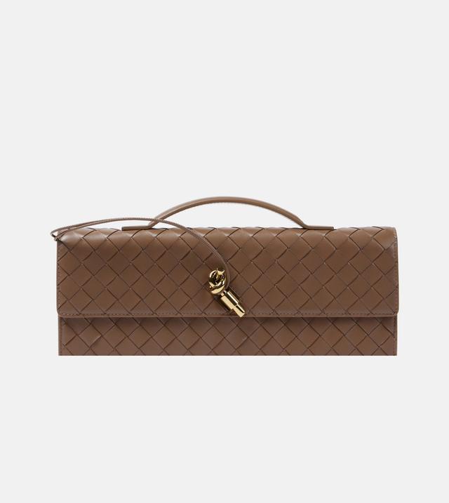 Andiamo Intrecciato leather clutch