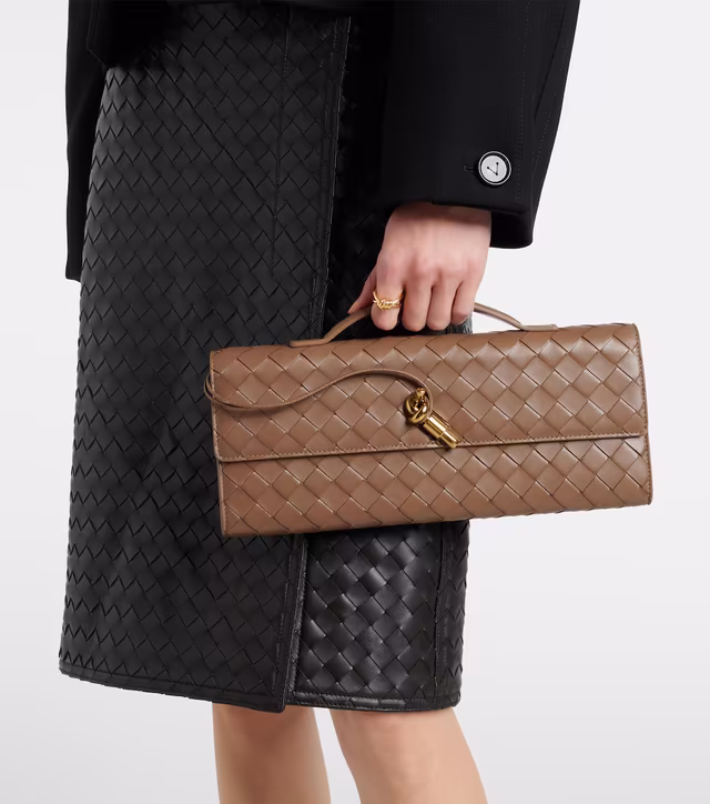 Alternative view of Andiamo Intrecciato leather clutch