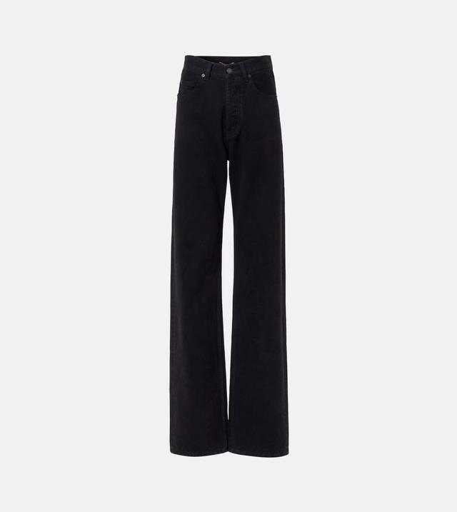Mid-rise straight jeans
