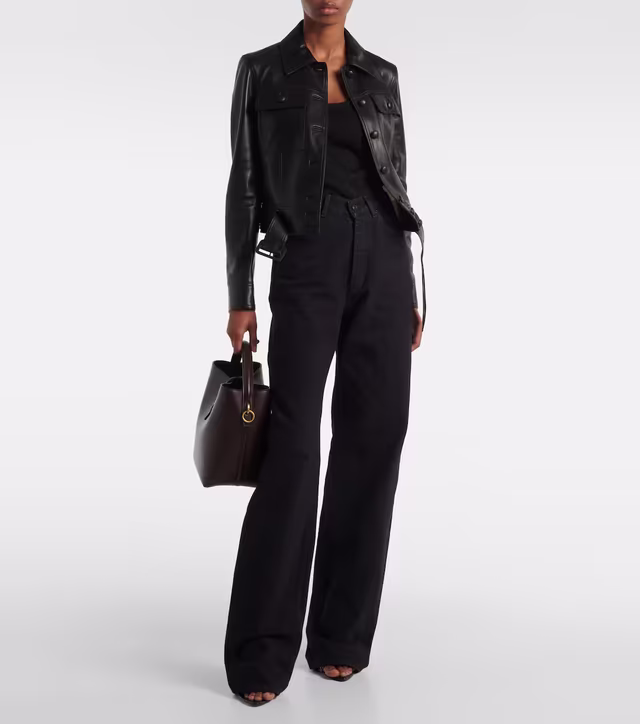 Alternative view of Mid-rise straight jeans