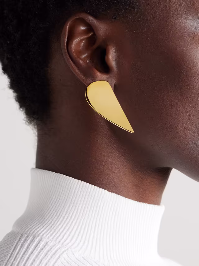 Alternative view of Demi cœur gold-tone earrings