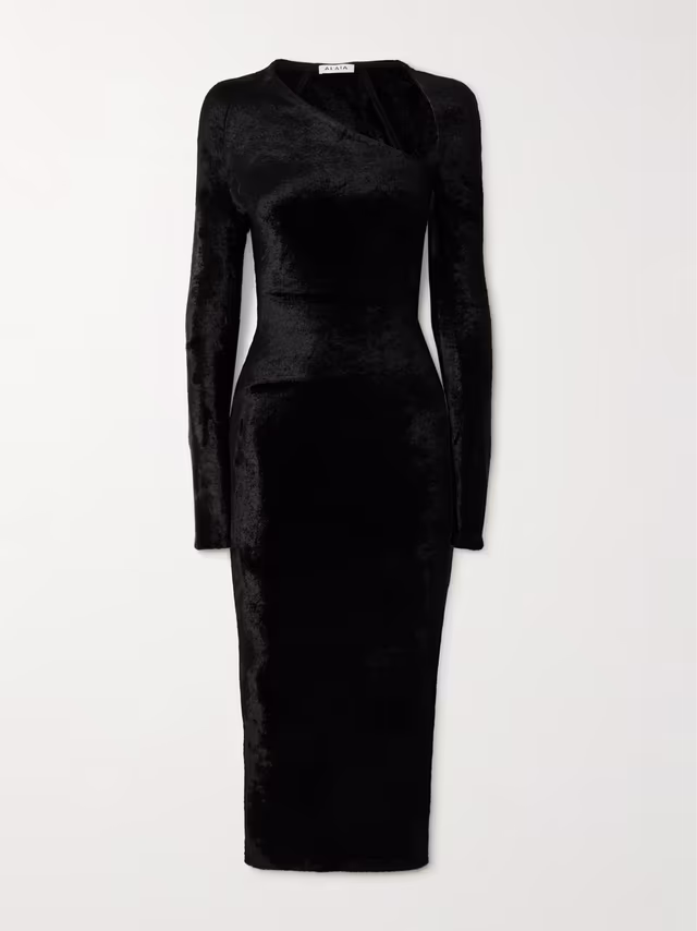 Velvet midi dress