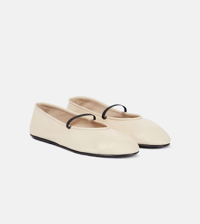 Leather ballet flats
