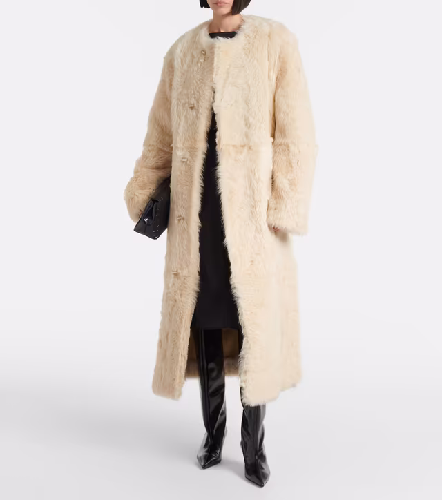 Alternative view of Shearling coat