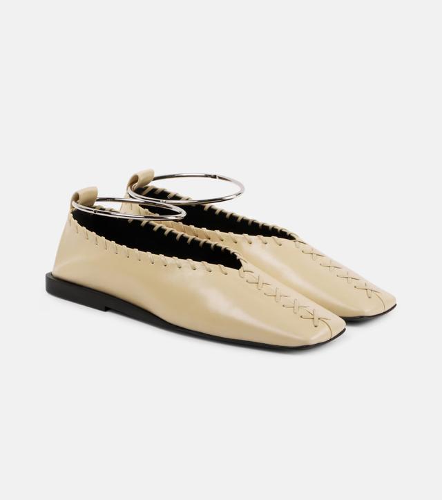 Leather ballet flats